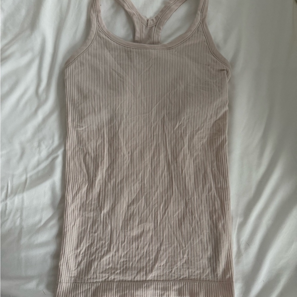 lululemon athletica Light Pink Ribbed Tank Top
